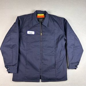 Vintage ‘90s RED KAP - Quilted Jacket with Name Patch - Size (L) - See Photos